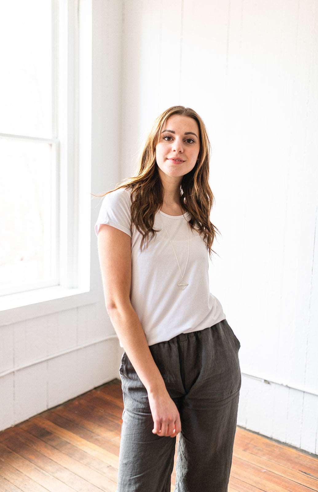 Bamboo Canadian Made Perfect T-Shirt in White