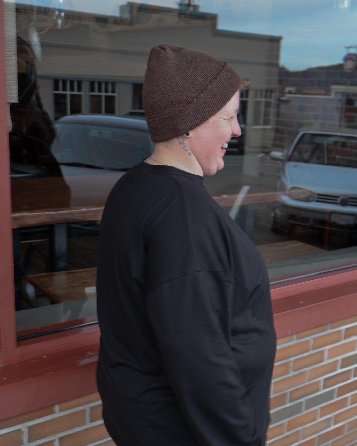 The Cotton Fine Knit Toque in Ash