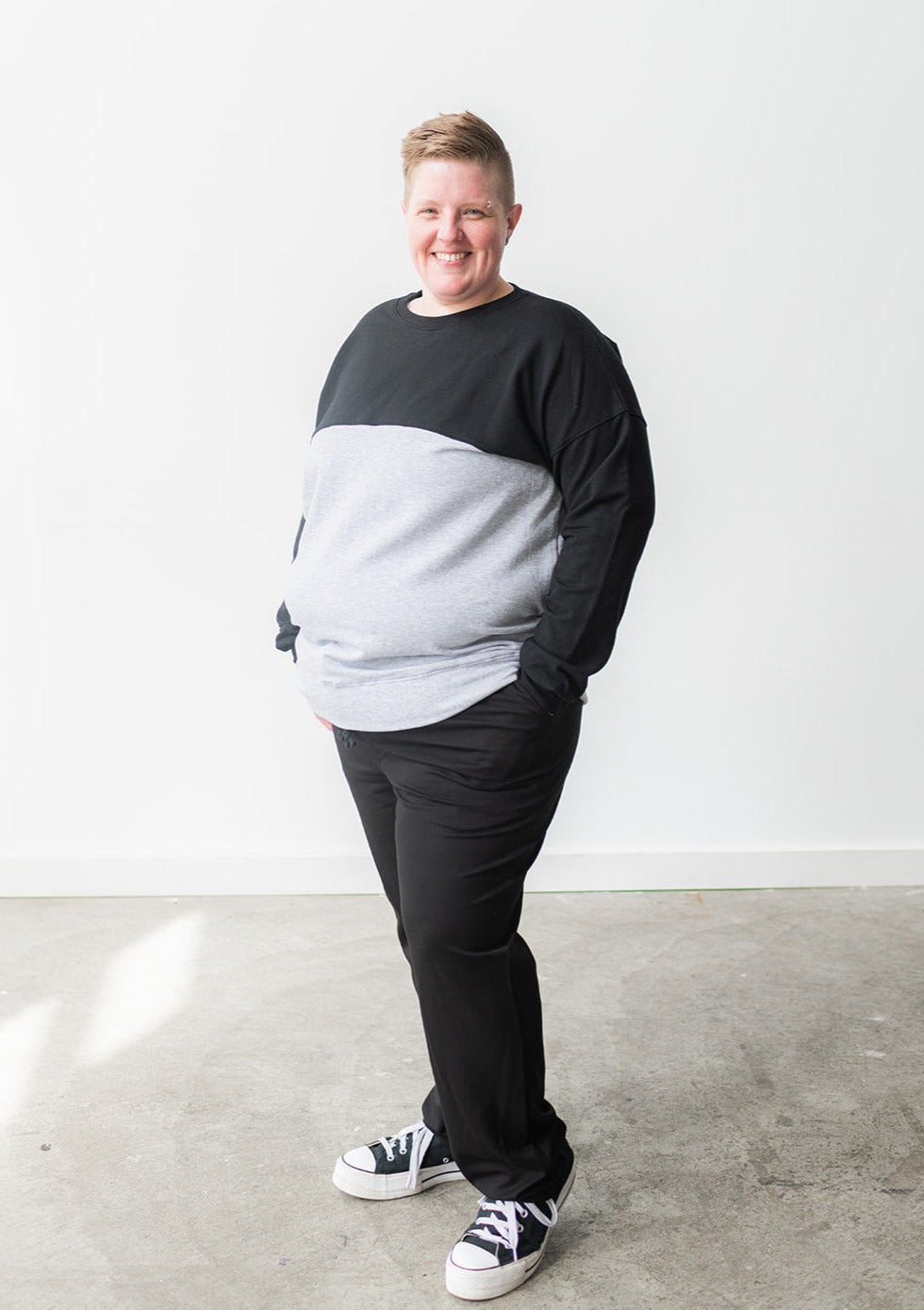 Canadian made sustainable black drawstring pants
