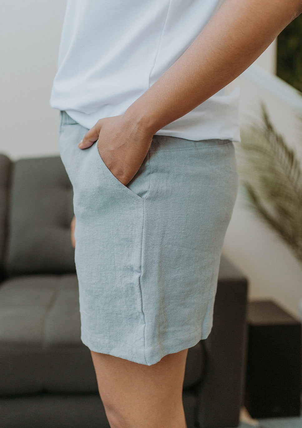 Le short en lin en requin