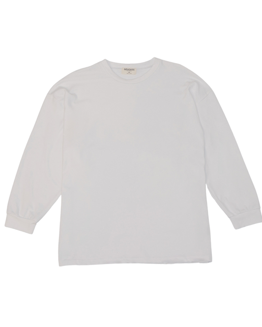 The Easy Fit Crew Long Sleeve T-Shirt in White