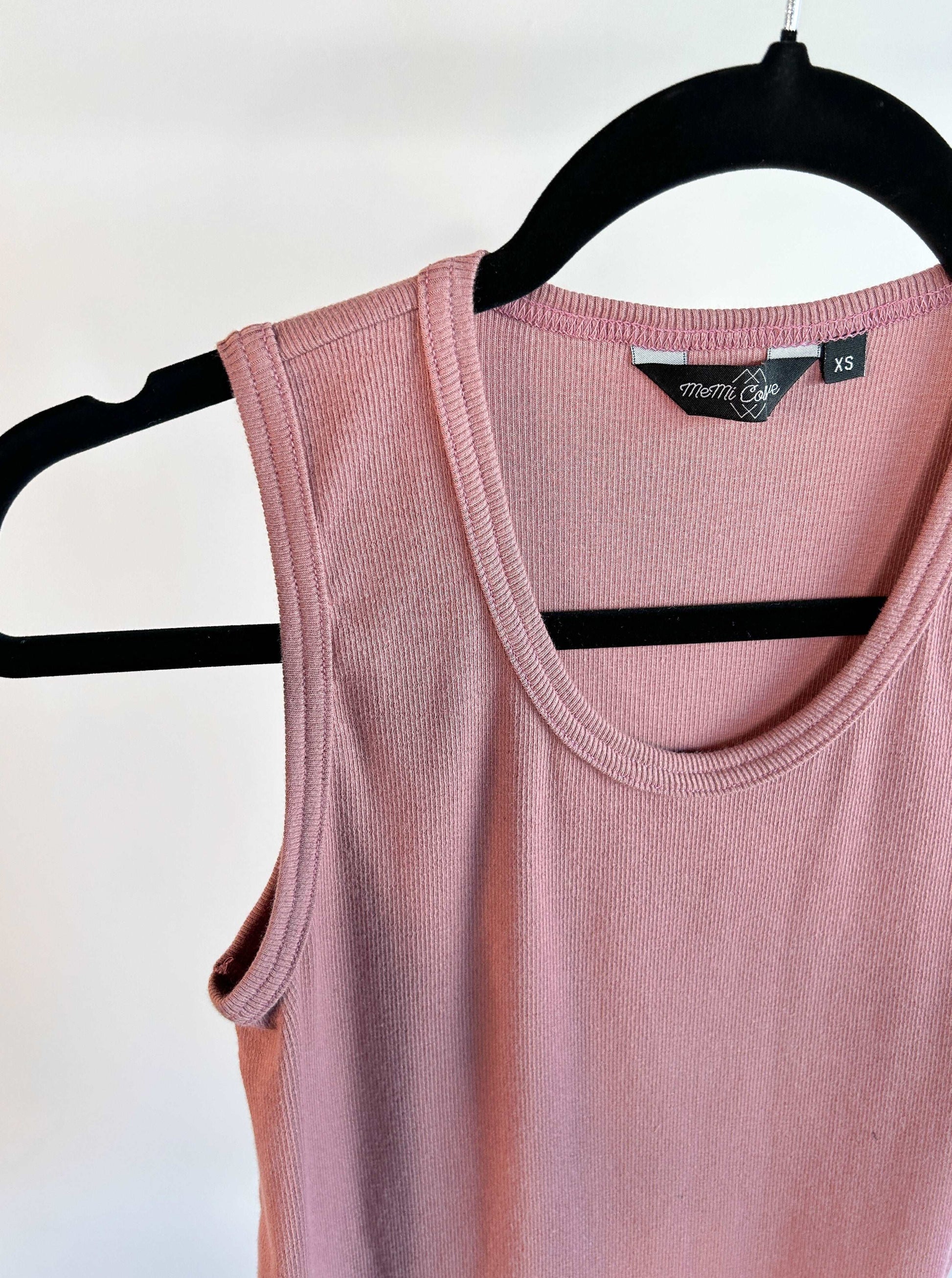 The Ribbed Tank in Blush
