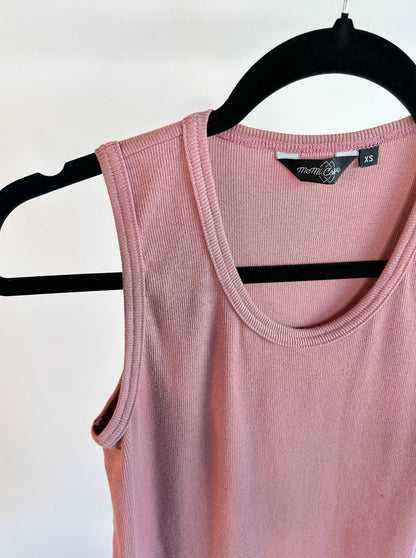 The Ribbed Tank in Blush