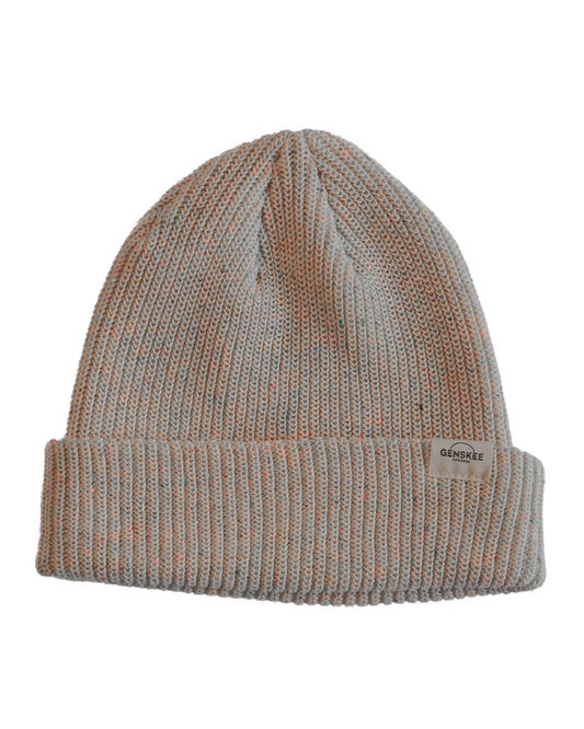 Ribbed Cotton Knit Toque in Funfetti, multi colour, unisex, gender neutral, made in canada - Genskee Apparel